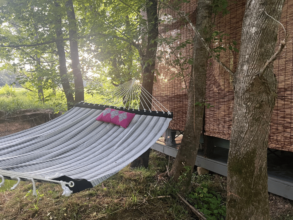Creekside hammock at Otter Beach Treehouse creekside hammock at treehouse in greeneville tn
